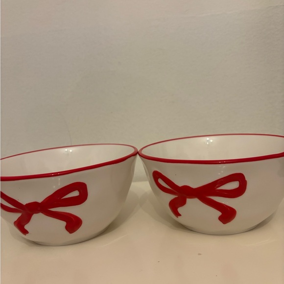 Red and White Bowls Set - Picture 5 of 7